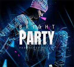 极品PS动作－圆点线光(含高清视频教程)：Bright Party Photoshop Action